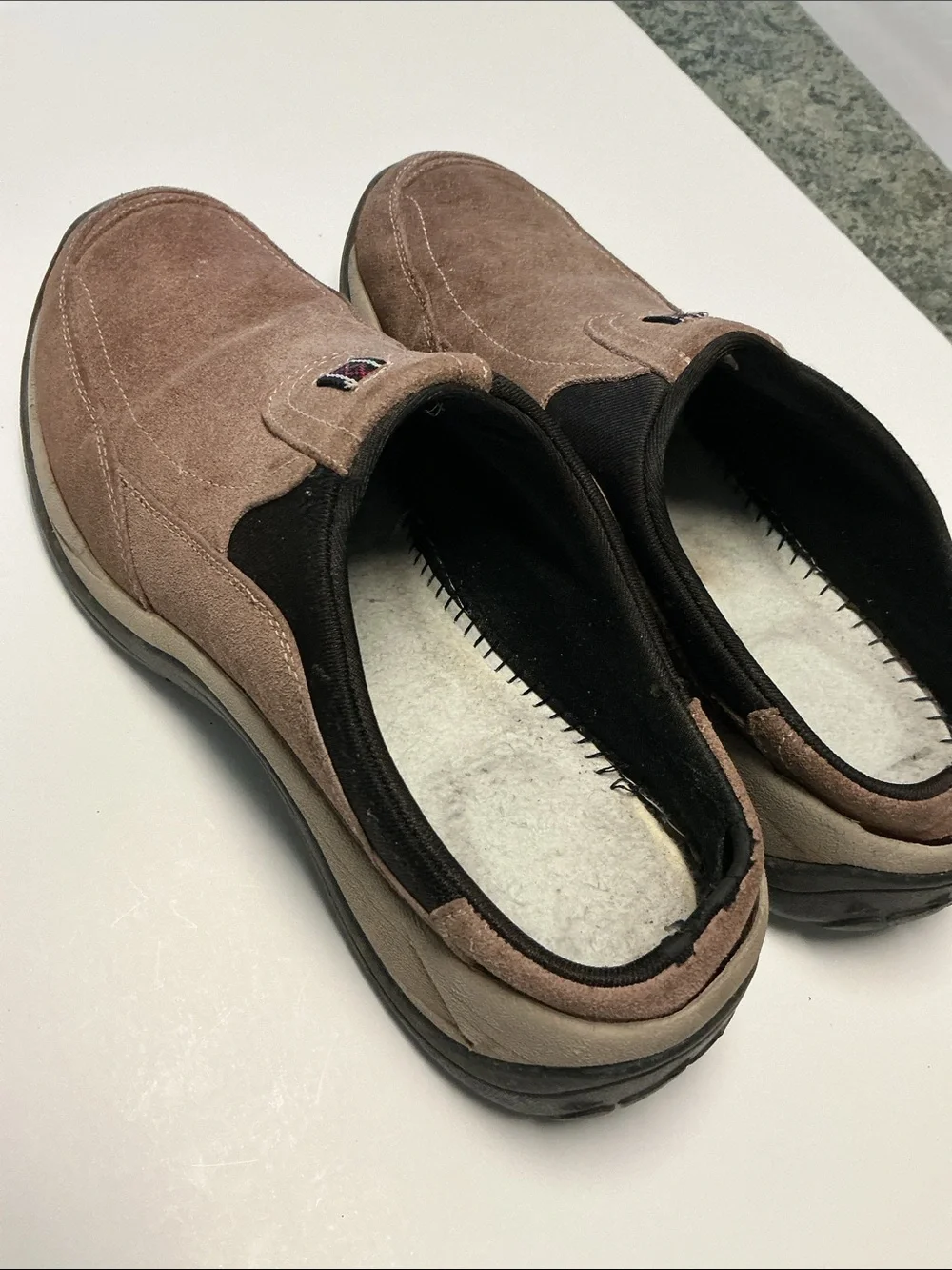 Men's Slip-On Suede Comfort Shoes - Brown excellent condition